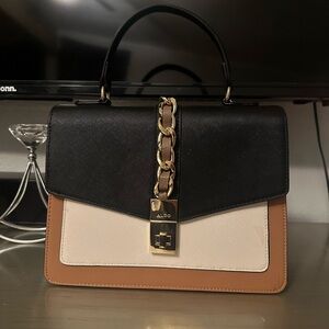 Aldo Elegant Black and Brown Satchel